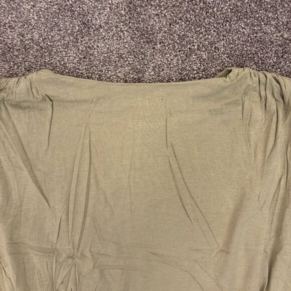 Express Women's Skimming Linen Blend Bubble Tank Size XS Ruched Shoulder NWT $48 - Picture 5 of 14
